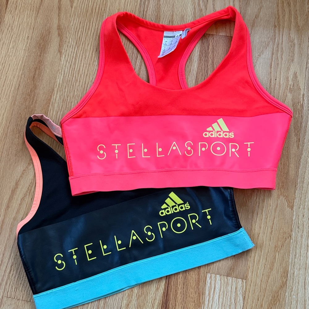 Adidas Stellasport Hot pink and Black Sports Bras